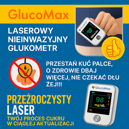 GlucoMax 11 w 1- Monitoruje poziom glukozy bez igieł – Płacisz za 1, dostajesz 2 + Prezent!