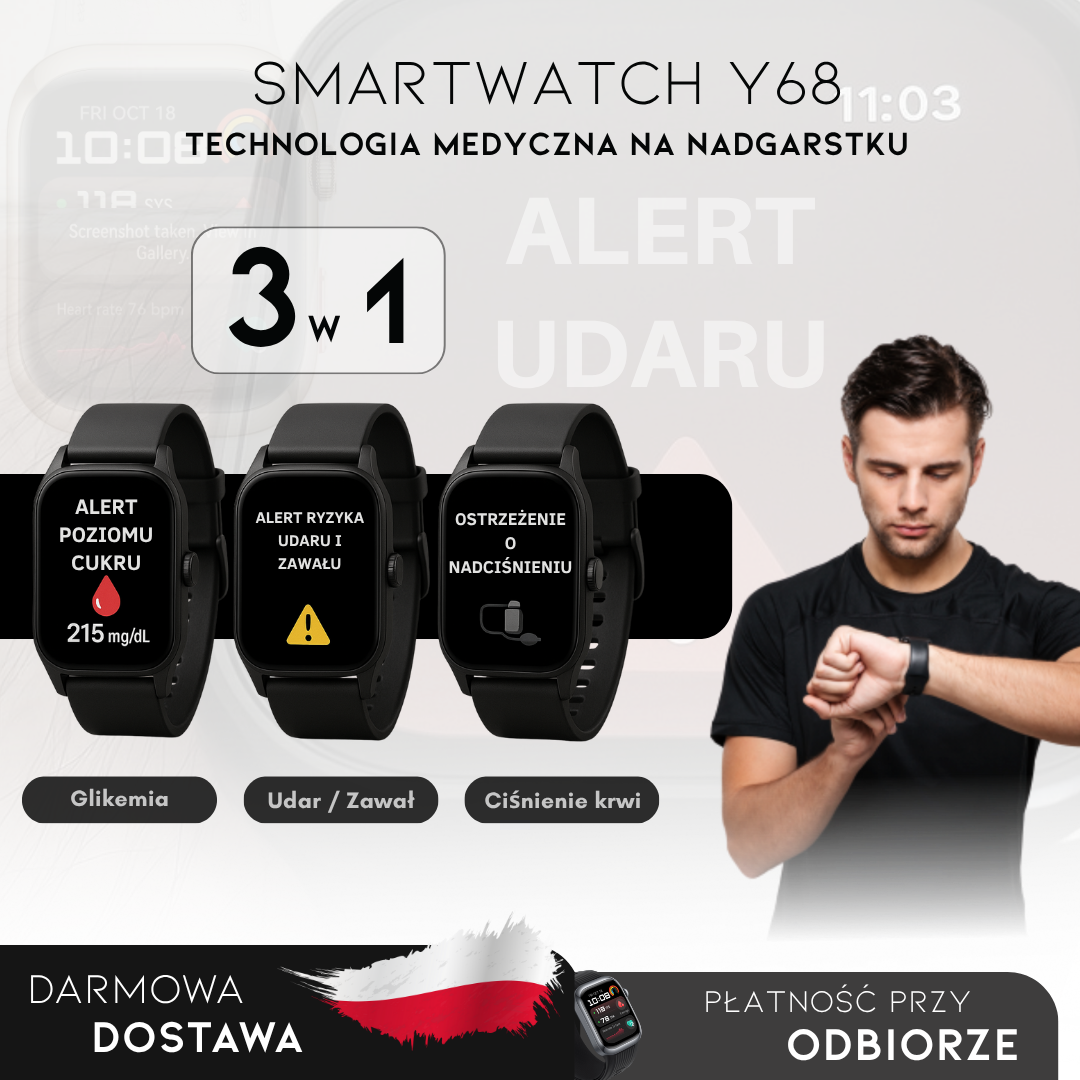 Smartwatch Y68 | Inteligentne Monitorowanie